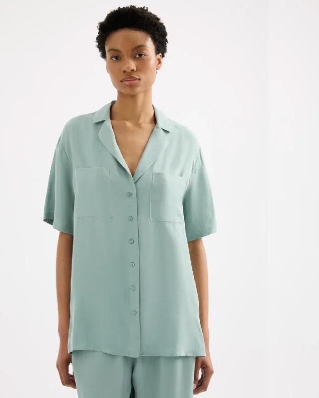 Lucia Cupro Shirt Capri-- Cozy Warm Stylish