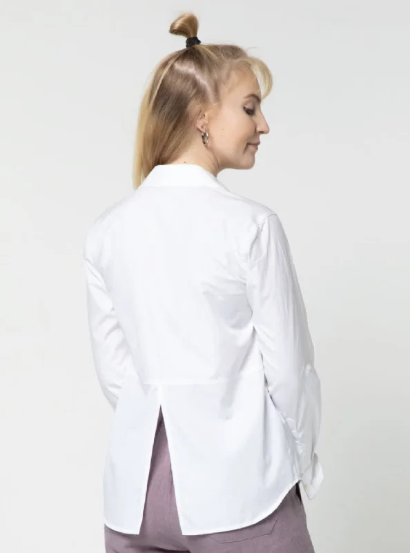 Style Arc Roxy Woven Shirt-- Iron Safe Non-Iron Wrinkle Free