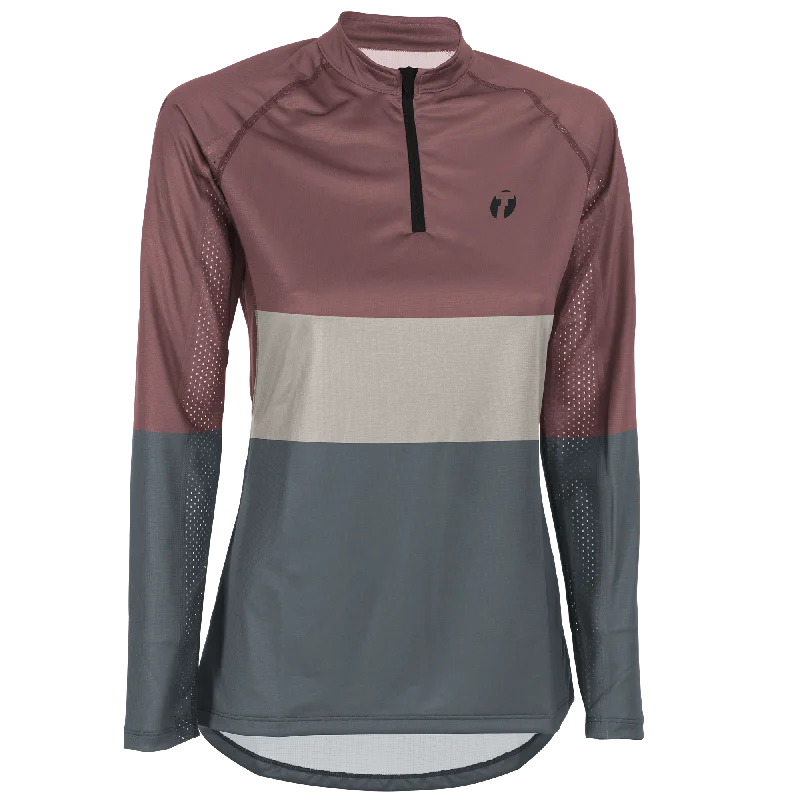 Trail Shirt LS Women-- Solid Color Striped Floral