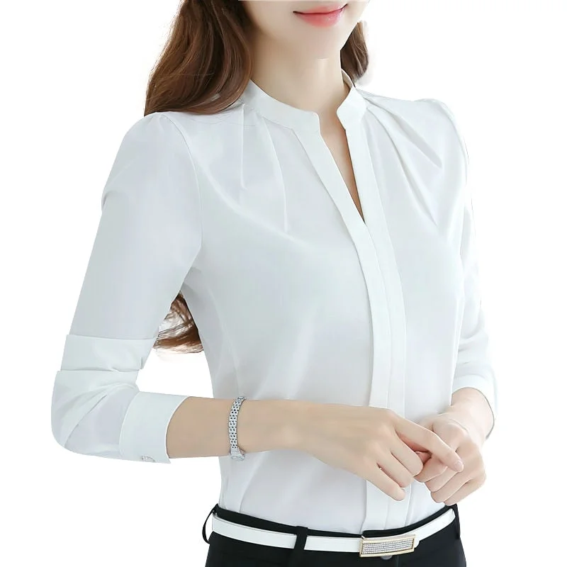 Women Blouses Long Sleeve Chiffon Blouse Shirt-- Handmade Hand-knitted Hand-woven