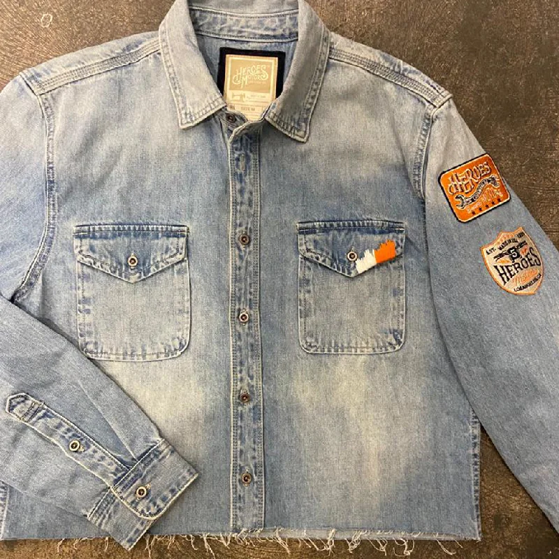 Denim Women Shirt "WINGS LIMITED EDITION"-- Lace Blend Ribbed Blend Corduroy Blend