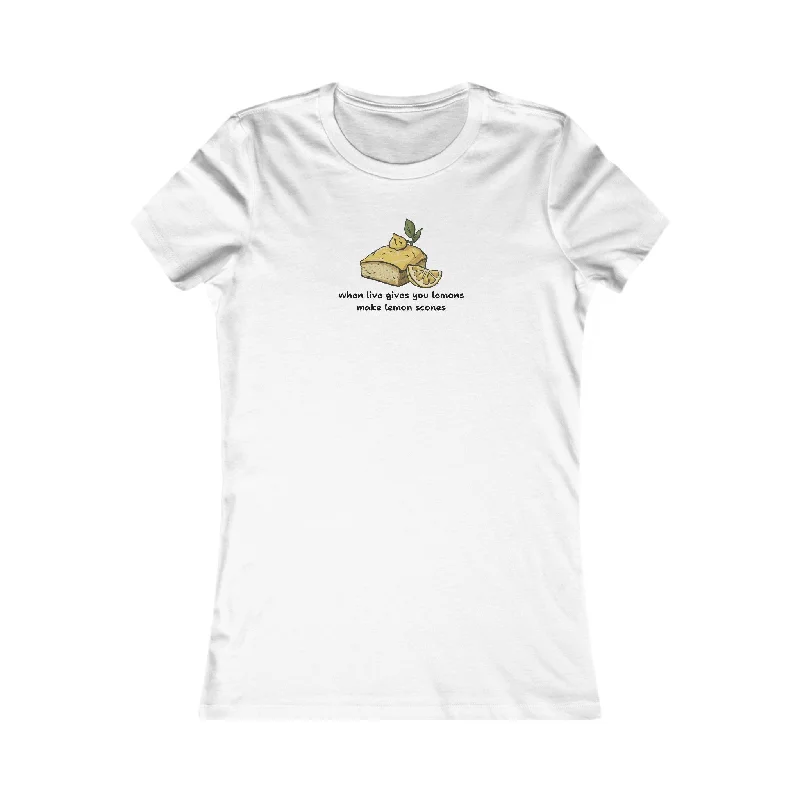 When Life Gives You Lemons, Make Lemon Scones Women's T-Shirt-- Real Fur Shearling Chenille