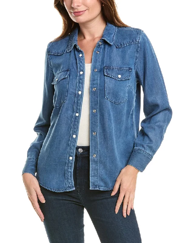 7 For All Mankind Western Denim Shirt-- Rayon Velvet Corduroy