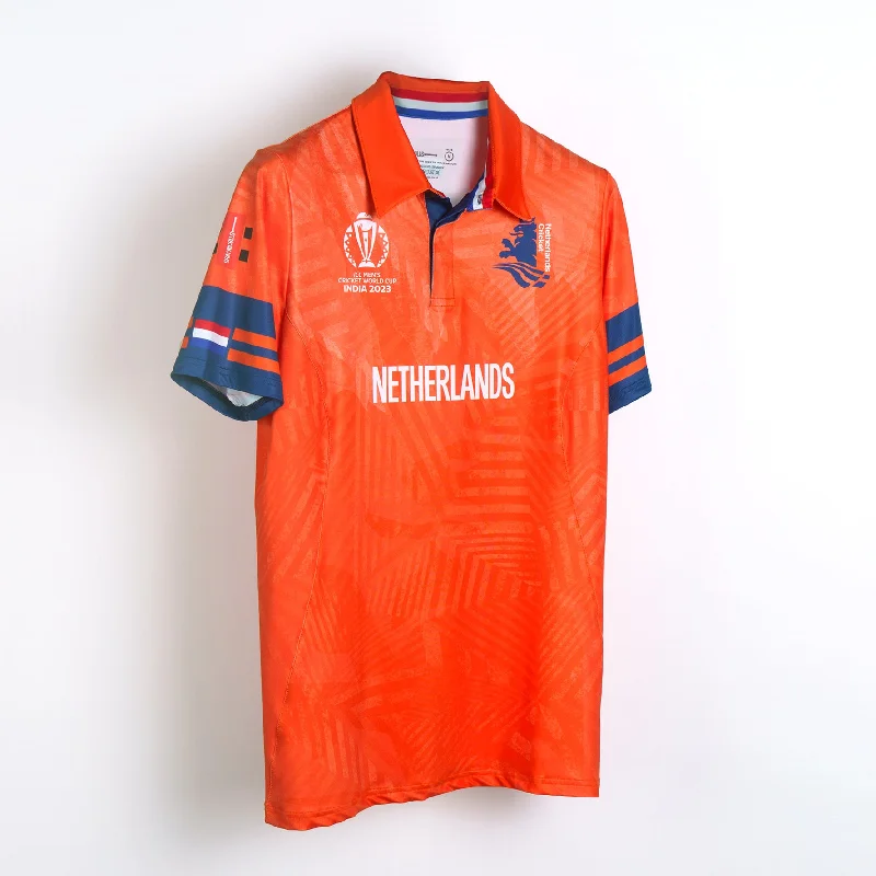 Netherlands CWC23 Match Shirt - Women's-- Spandex Blend Rayon Blend Denim Blend