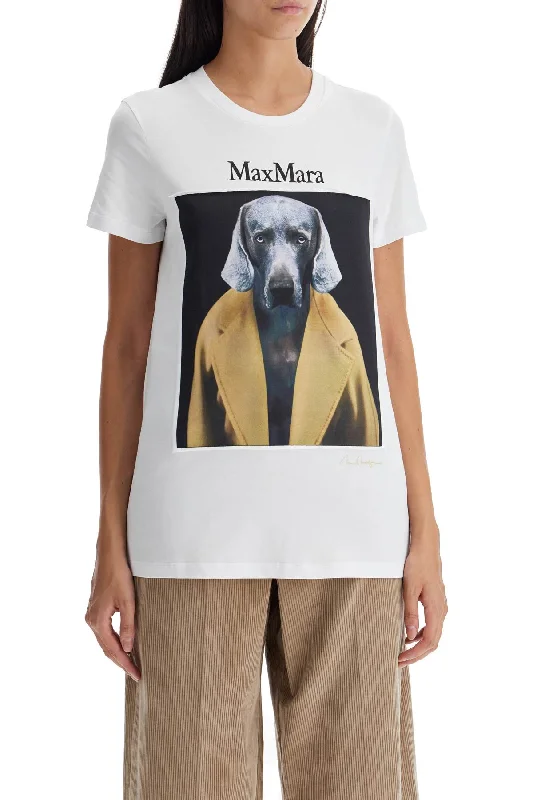 Max Mara T-Shirt With Wegman Print-- Fashionable Trendy Casual