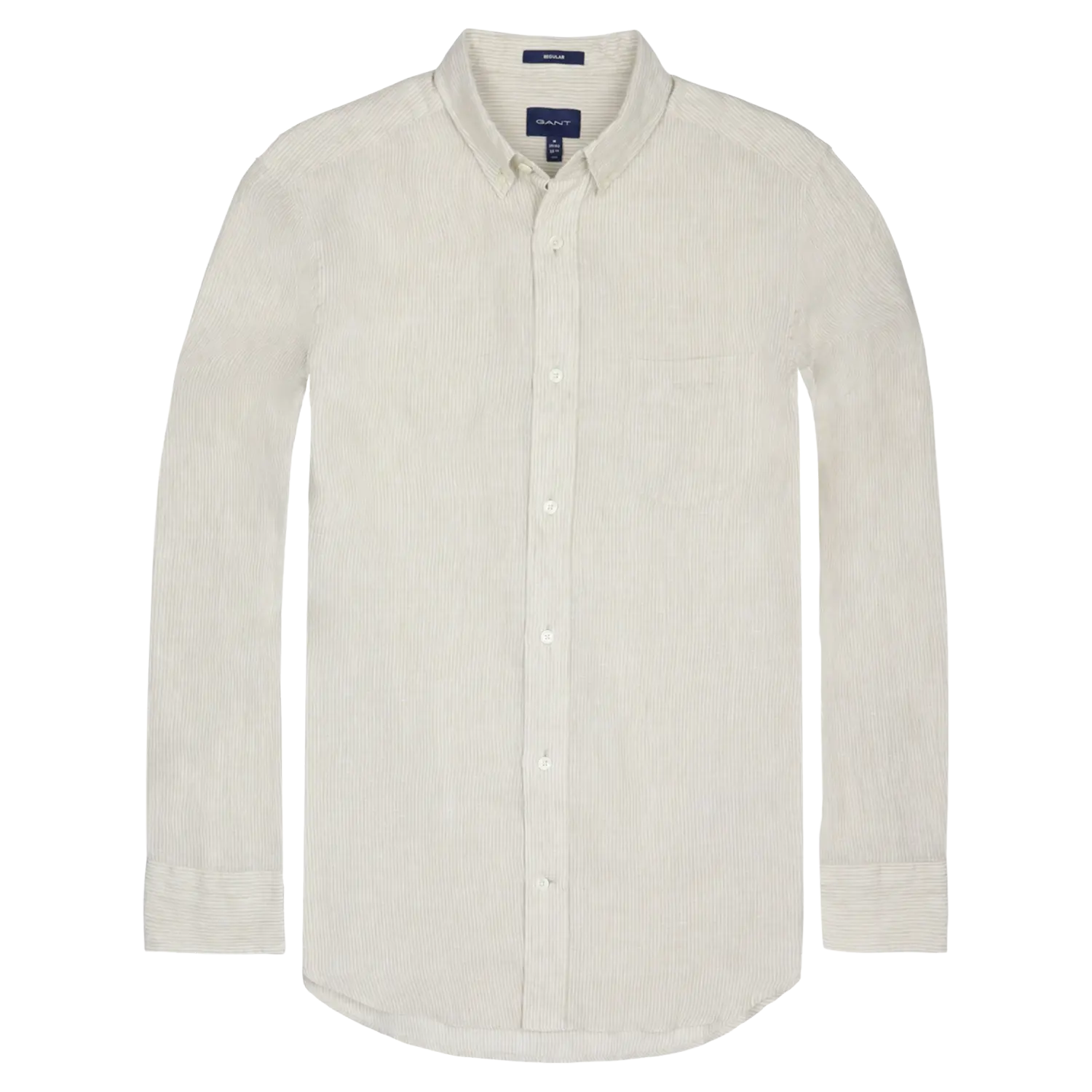 GANT Long Sleeve Stripe Linen Shirt-- Fleece Fabric Down Fabric Feather Fabric