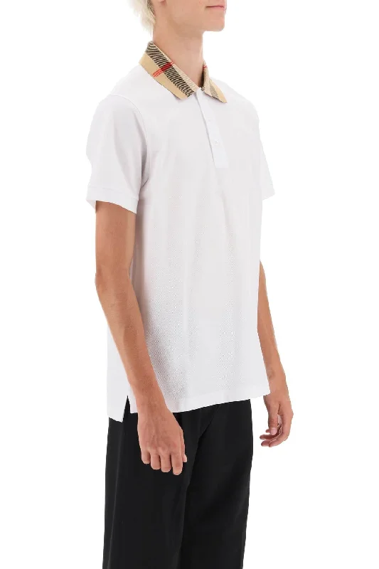 Burberry Check Collar Cody Polo Shirt-- Collared Crew Neck Turtle Neck