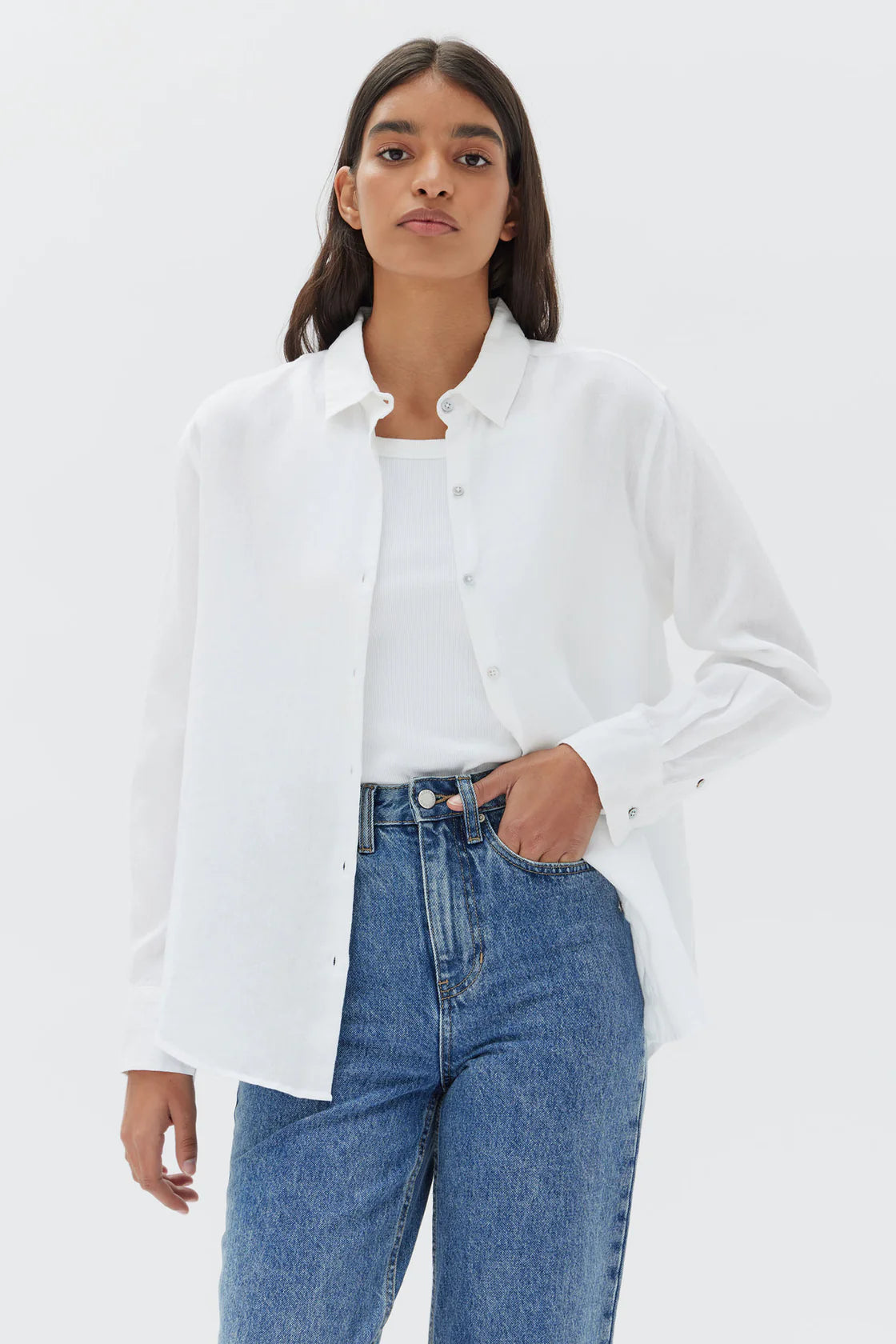 Xander Shirt White-- Chenille Fabric Brocade Fabric Lace Fabric