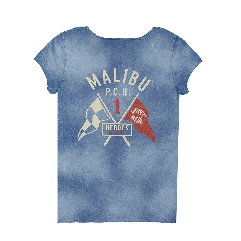 Tees-shirt vintage "Malibu Flag"-- Terry Blend Velvet Blend Canvas Blend