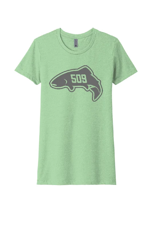 509 Trout T-Shirt // Women's Mint-- Fleece Nylon Spandex