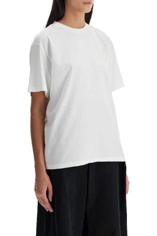 Mm6 Maison Margiela Numeric Logo T-Shirt-- Notch Collar Peter Pan Collar Cowl Neck