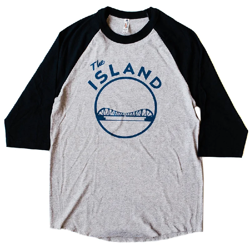 THE ISLAND ADULT RAGLAN SLEEVE T SHIRT-- Lace Blend Ribbed Blend Corduroy Blend