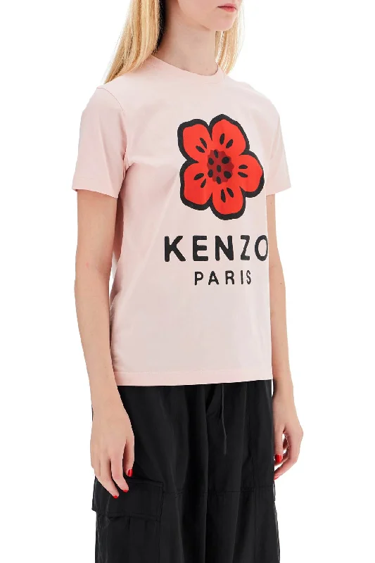 Kenzo Flower Print T-Shirt-- Beaded Sequined Faux Fur