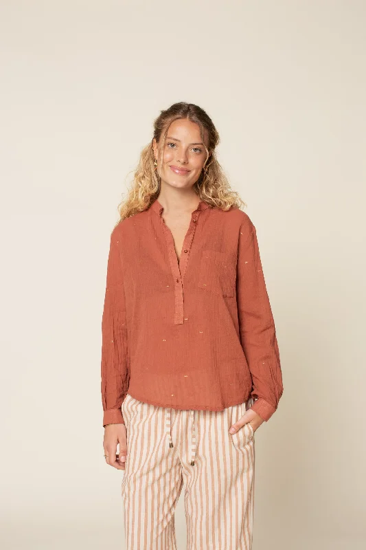 Wardrobe by Me Heart Tunic Shirt-- Hooded Caped Shawl Collar