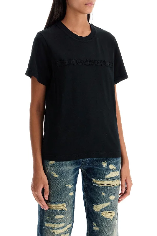 Marc Jacobs T-Shirt With Patch Logo Design-- Cozy Warm Stylish