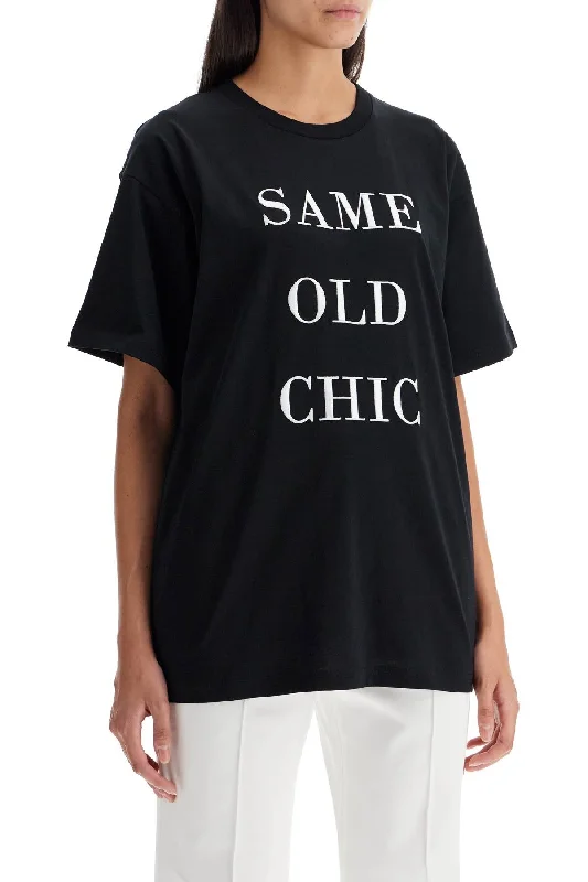 Moschino "oversized T-Shirt With Same Old-- Fleece Fabric Down Fabric Feather Fabric