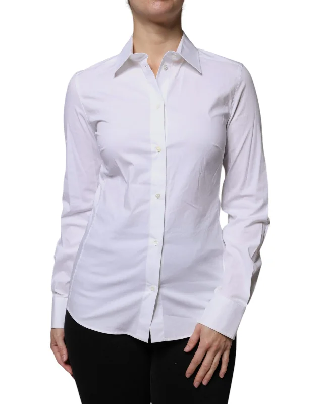 Dolce & Gabbana Cotton Collared Long Sleeves Shirt-- Rayon Fabric Velvet Fabric Corduroy Fabric