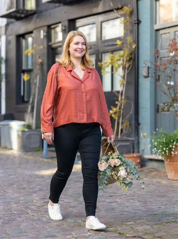 The Avid Seamstress Everyday Shirt-- Solid Print Embellished