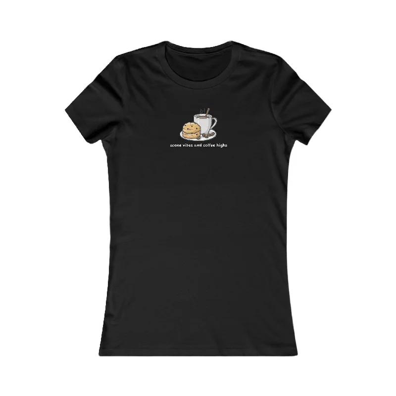Scone Vibes and Coffee Highs Women's T-Shirt-- Mesh Blend Leather Blend Suede Blend