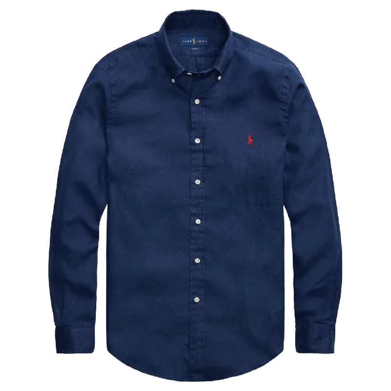 Polo Ralph Lauren Long Sleeve Linen Shirt-- Plaid T-Shirt Polka Dot Checkered