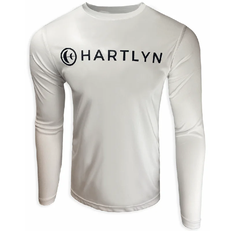 Hartlyn Series 2 UV Protectant Long Sleeve Shirt - White-- Graphic T-Shirt Round Neck Polyester