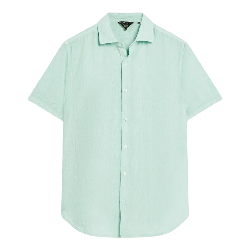 Superdry Studios Casual Linen Short Sleeve Shirt-- Thin T-Shirt Open Front Quick Dry