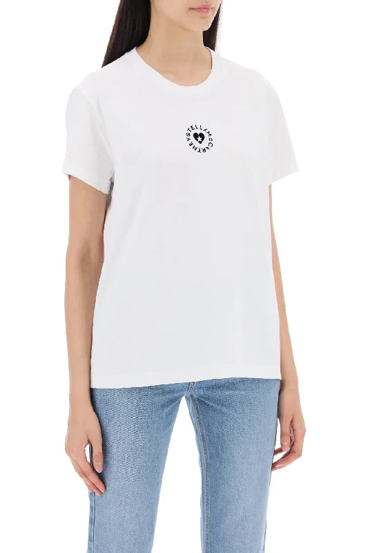 Stella Mccartney Iconic Mini Heart T-Shirt-- Welt Pockets Slit Pockets Flap Pockets