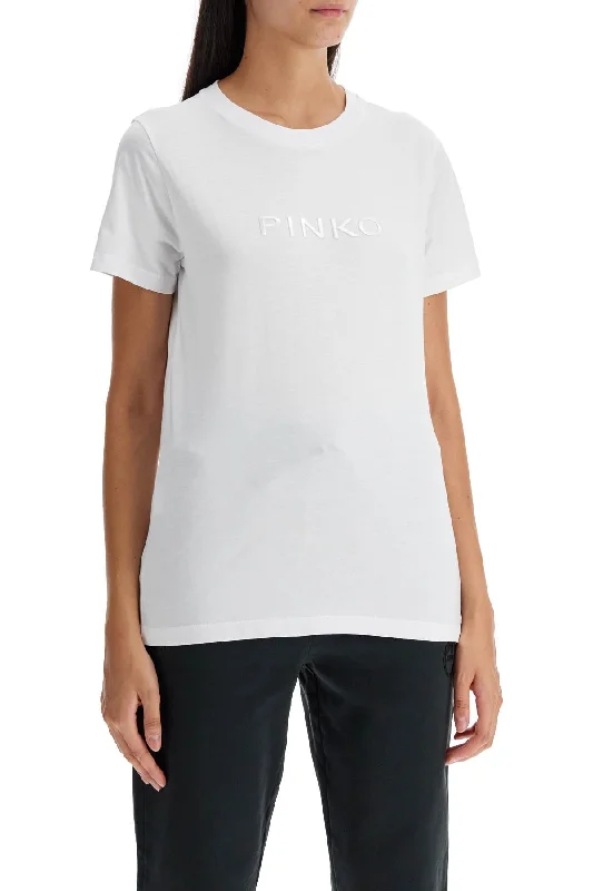 Pinko Short-Sleeved T-Shirt With Logo-- Machine Wash Dry Clean Hand Wash