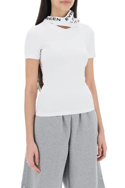 Y Project "triple Collar T-Shirt With-- Graphic Embroidered Appliqued