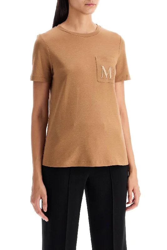 's Max Mara 'madera' Embroidered Pocket T-Shirt-- Spandex Blend Rayon Blend Denim Blend