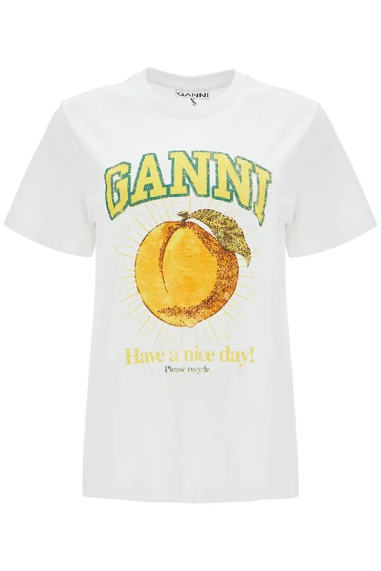 relaxed fit printed t-shirt T3529 BRIGHT WHITE-- Anti-Pilling Machine Wash Handmade