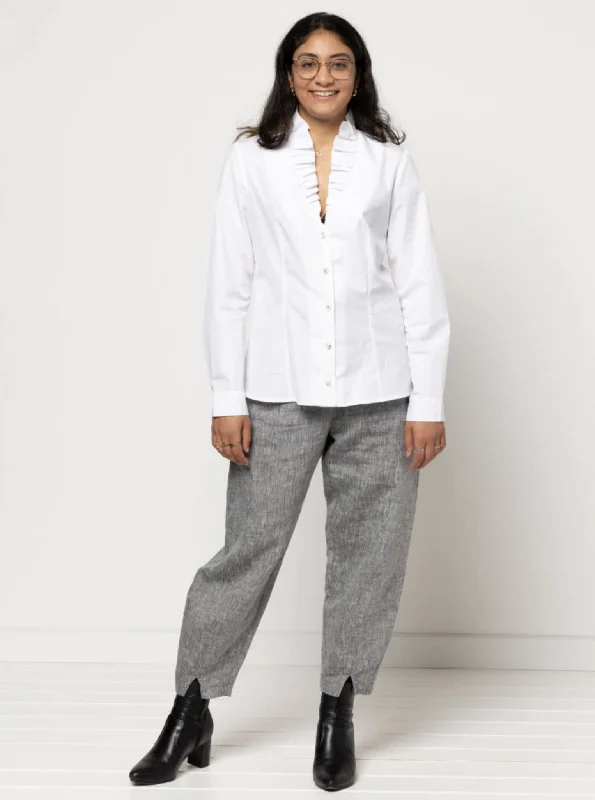 Style Arc Francesca Woven Shirt-- Chenille Brocade Lace