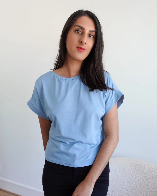Tammy Handmade Naya T-shirt-- Mesh Blend Leather Blend Suede Blend
