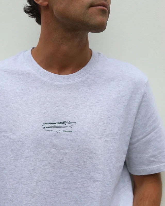 Riva T-shirt | Ash Grey-- Cotton Fabric Linen Fabric Terry Fabric