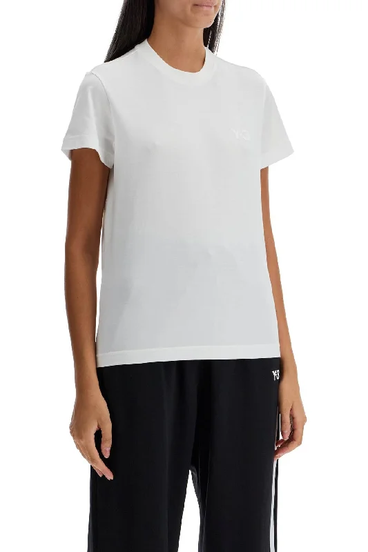 Y-3 Regular Fit T-Shirt-- Mesh Fabric Canvas Fabric Denim Fabric