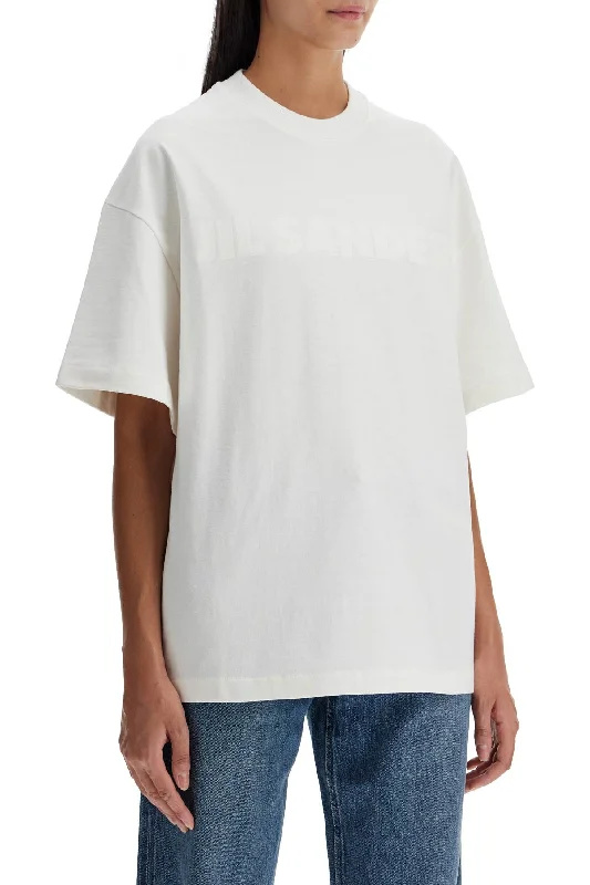 Jil Sander 'oversized T-Shirt With-- Jersey Fabric Tulle Fabric Batik Fabric