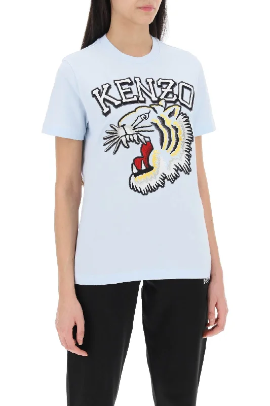 Kenzo Tiger Varsity Crew-Neck T-Shirt-- Rayon Fabric Velvet Fabric Corduroy Fabric