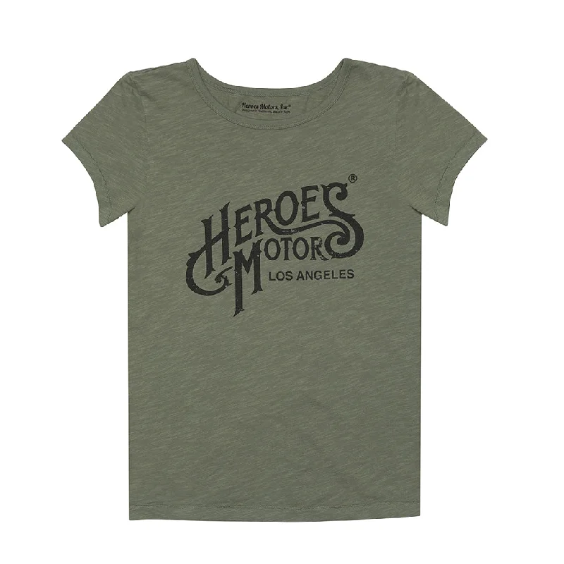Tees-shirt  "Heroes Motors" Army-- Chenille Blend Fleece Blend Nylon Blend