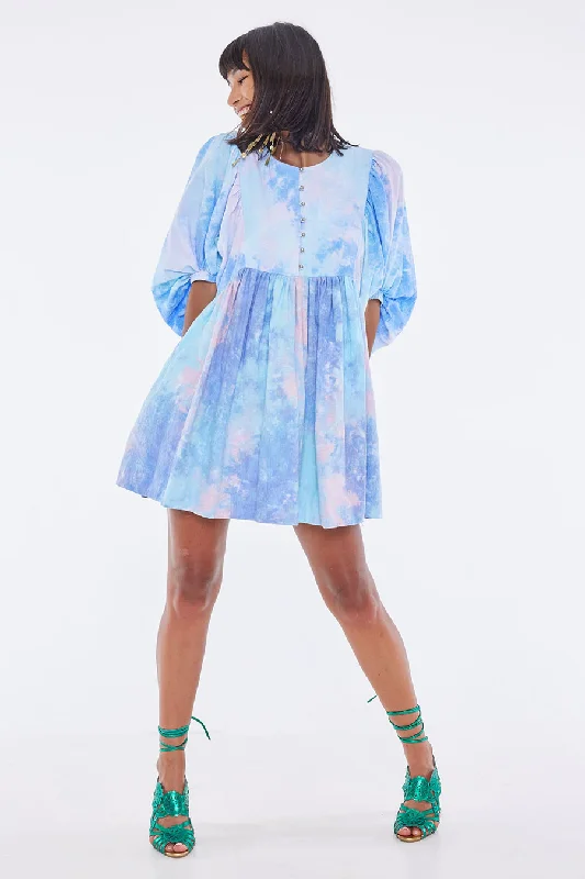 Madhu Mini Dress Candy Sky Tie Dye Trendy Tulle Mini Dress