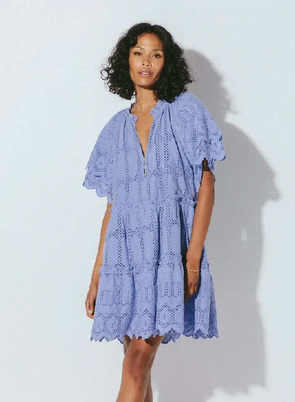 Alma Mini Dress Sky Comfortable One-Shoulder Mini Dress