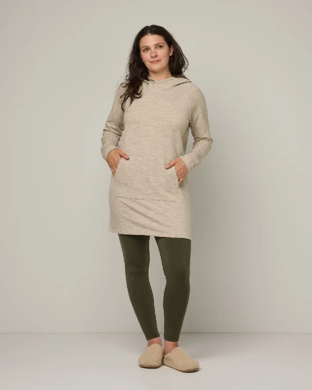 Everett Hoodie Tunic Hoodie with Front Slit Layering Stylish