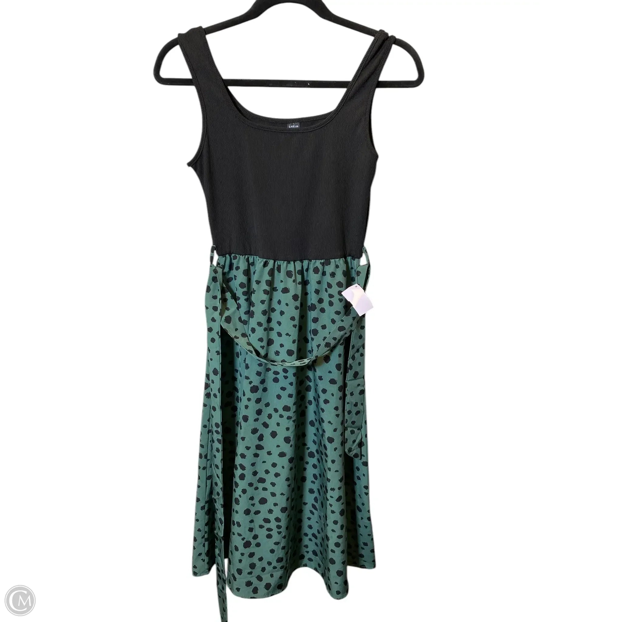 Dress Casual Midi By Shein In Black & Green, Size: Xs Tunics Leisure comfortable