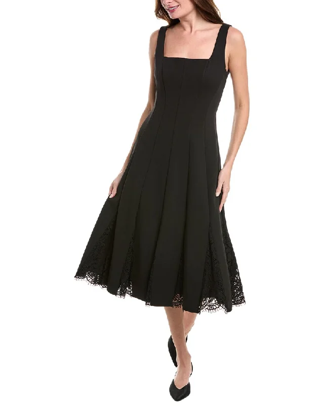 Aidan Mattox Bonded Crepe Midi Dress Tunics Versatile stylish