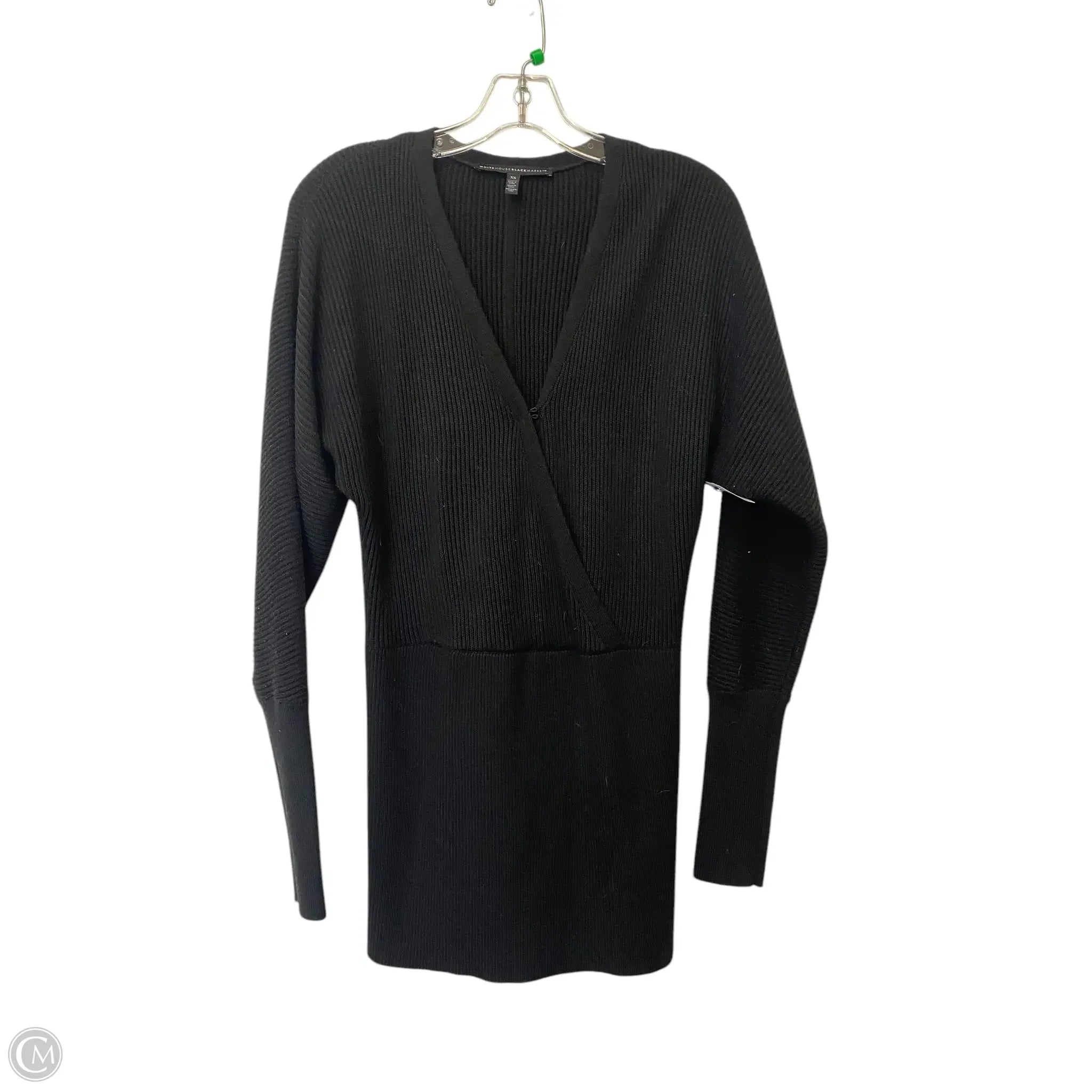 Dress Sweater By White House Black Market In Black, Size: Xs Crew Neckline Sporty