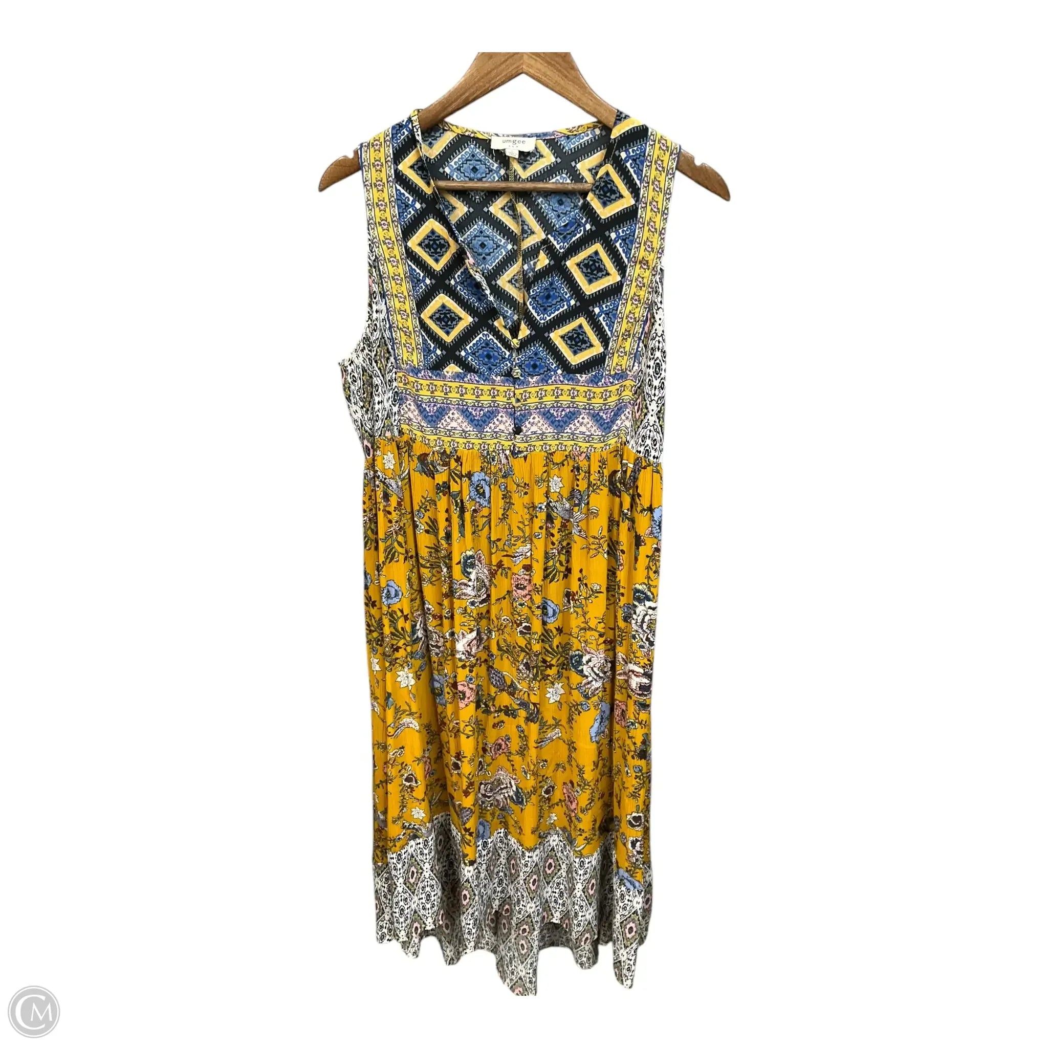 Dress Casual Midi By Umgee In Floral Print, Size: L Tunics stripes playful