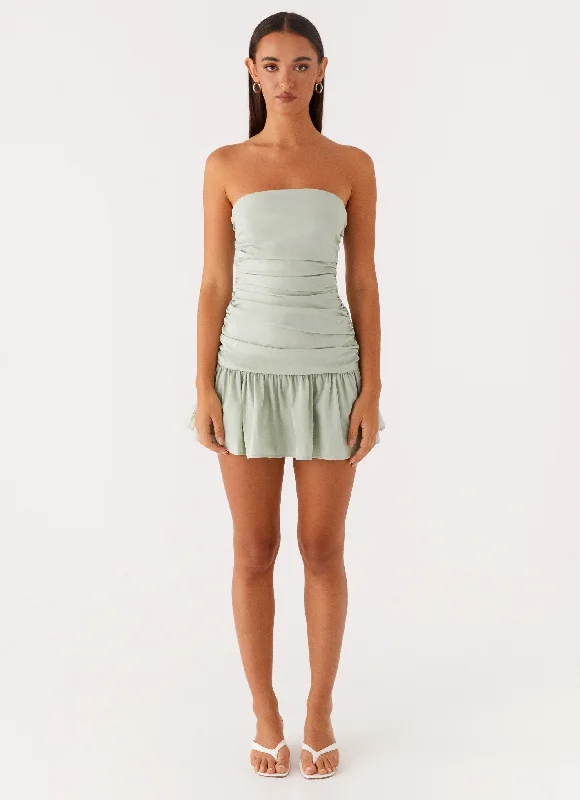 Carmel Mini Dress - Sage Casual Button-Up Mini Dress
