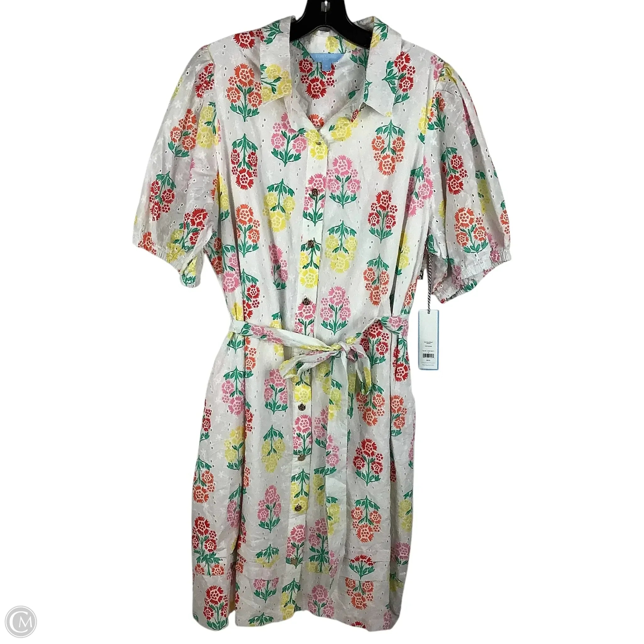 Dress Casual Midi By Draper James Rsvp In Floral Print, Size: 1x Tunics Exclusive limited