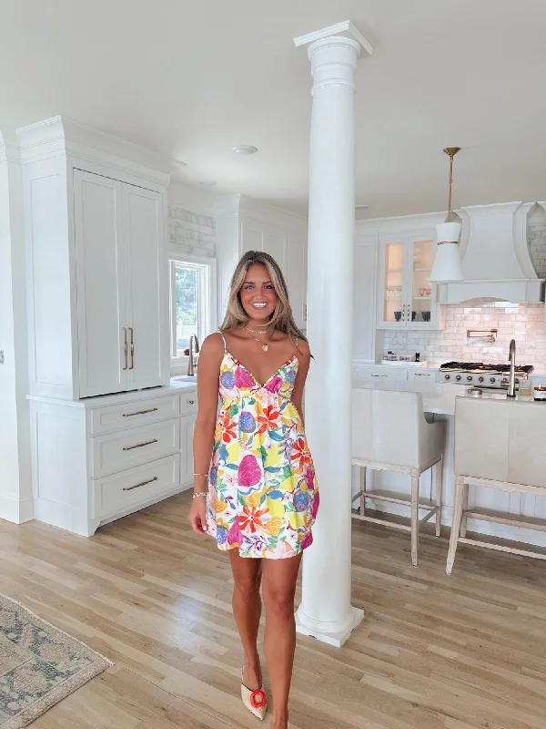 Coastal Mini Dress - Pink Lemon Trendy Camisole Mini Dress
