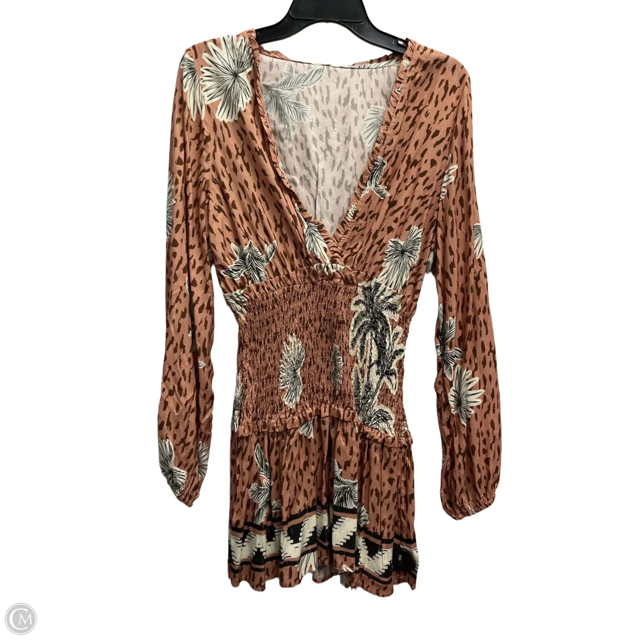 Dress Casual Short By SURF GYPSY In Black & Orange, Size: M Tunics Stylish modern