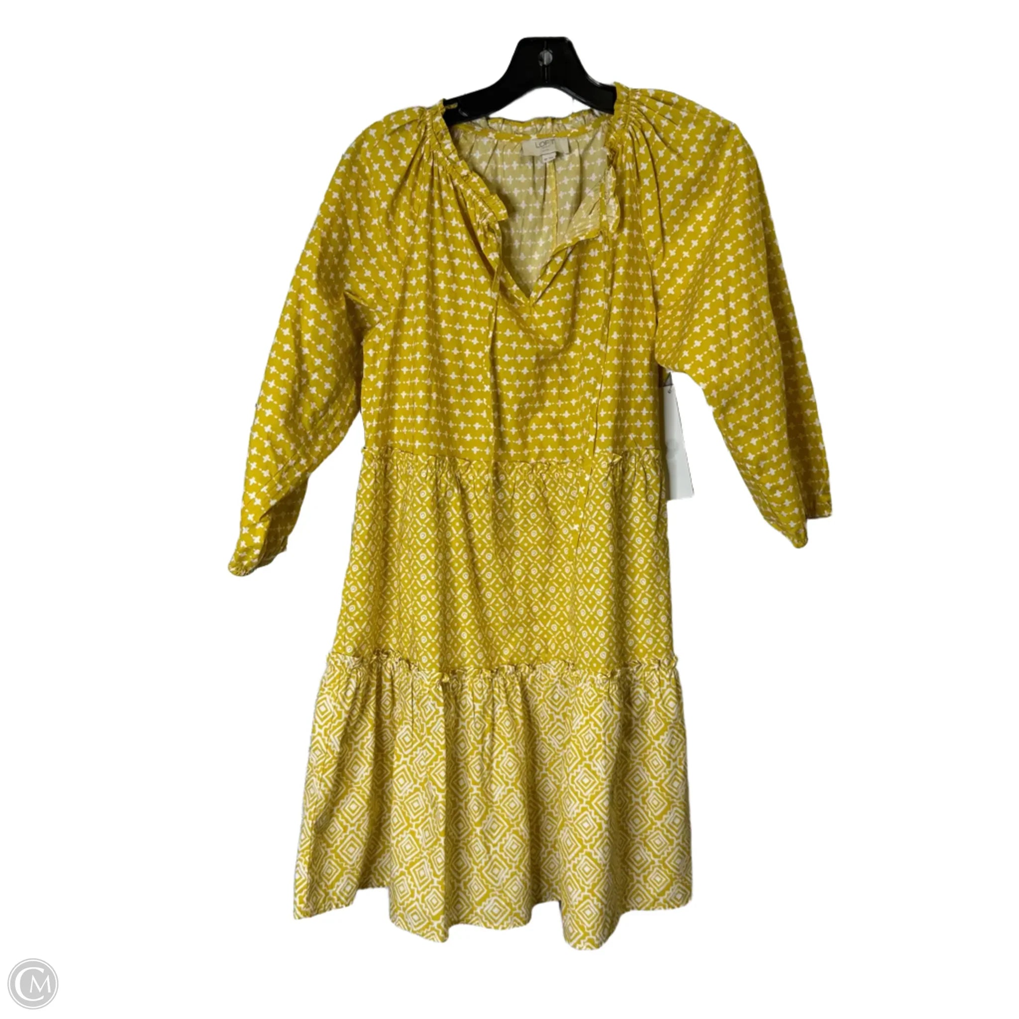 Dress Casual Short By Loft In Yellow, Size: Sp Tunics Versatile functional